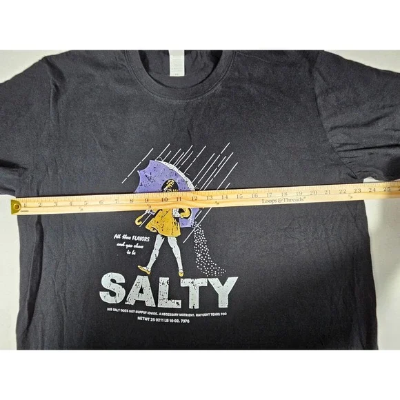 GANMIA Salty Morton Salt Girl Parody Graphic T-Shirt Black Mens XL - Picture 4 of 9
